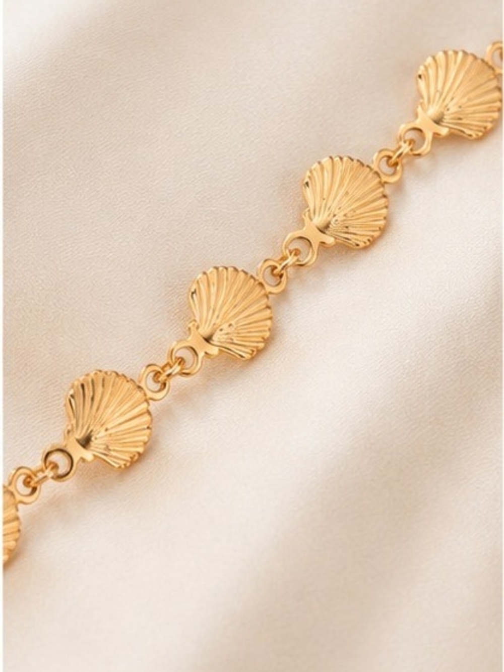 3-Piece Gold Tone Pearl Shell & Starfish Layered Anklet Set - Picture 7 of 7